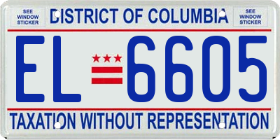 DC license plate EL6605