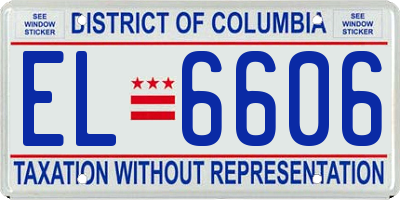 DC license plate EL6606
