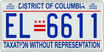DC license plate EL6611