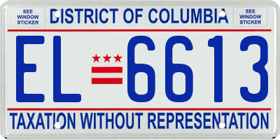 DC license plate EL6613