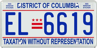 DC license plate EL6619