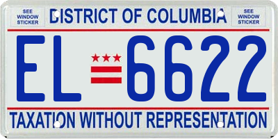 DC license plate EL6622