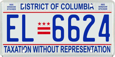 DC license plate EL6624