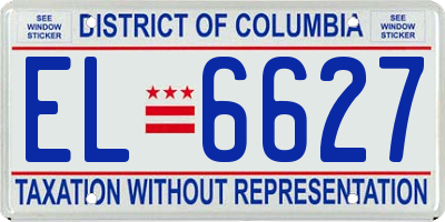 DC license plate EL6627