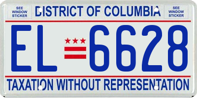 DC license plate EL6628