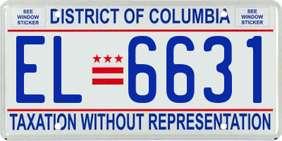 DC license plate EL6631