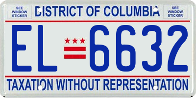 DC license plate EL6632