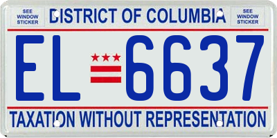 DC license plate EL6637