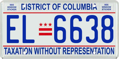 DC license plate EL6638