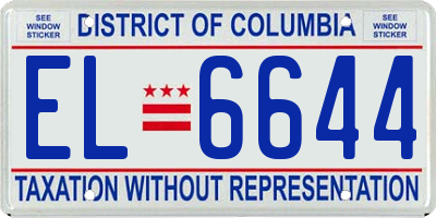DC license plate EL6644