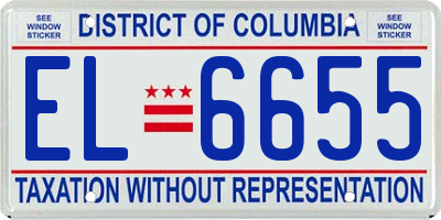 DC license plate EL6655