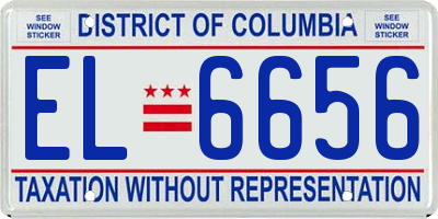 DC license plate EL6656