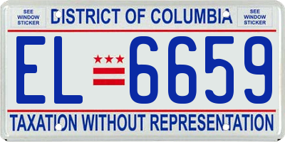 DC license plate EL6659
