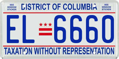 DC license plate EL6660