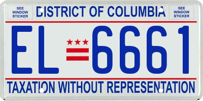 DC license plate EL6661