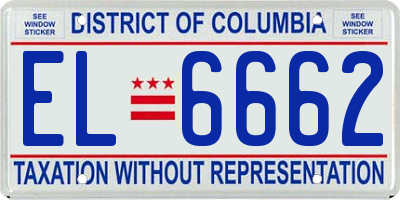 DC license plate EL6662