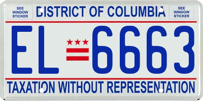 DC license plate EL6663