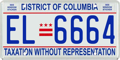 DC license plate EL6664