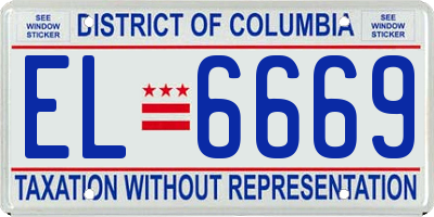 DC license plate EL6669