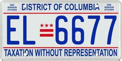 DC license plate EL6677