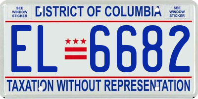 DC license plate EL6682