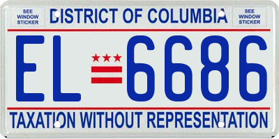 DC license plate EL6686