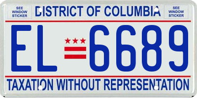 DC license plate EL6689