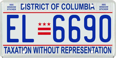 DC license plate EL6690