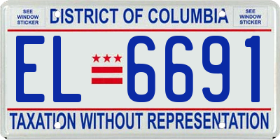 DC license plate EL6691