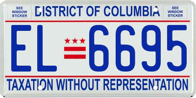 DC license plate EL6695