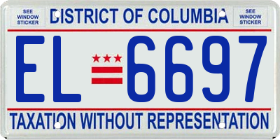DC license plate EL6697