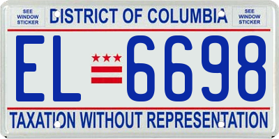 DC license plate EL6698