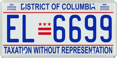 DC license plate EL6699