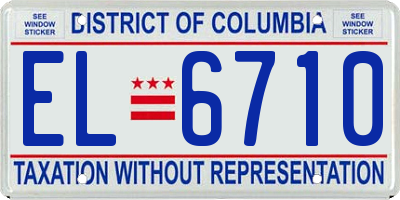DC license plate EL6710