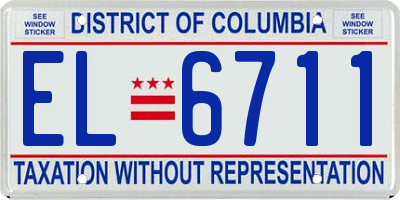 DC license plate EL6711