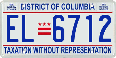 DC license plate EL6712