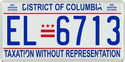 DC license plate EL6713