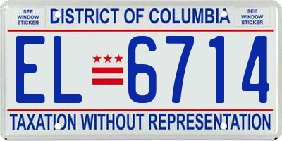 DC license plate EL6714