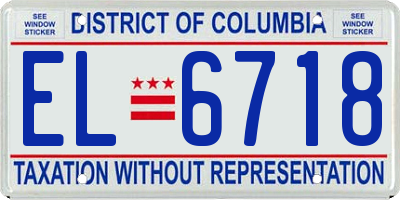 DC license plate EL6718