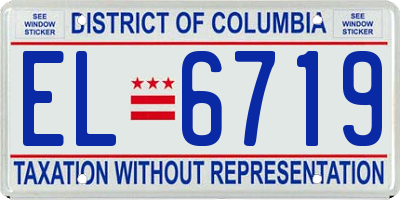 DC license plate EL6719