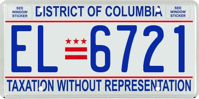 DC license plate EL6721