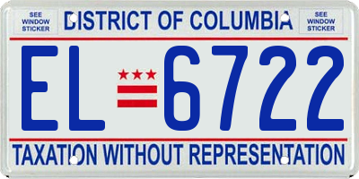 DC license plate EL6722
