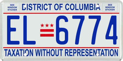 DC license plate EL6774