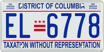 DC license plate EL6778