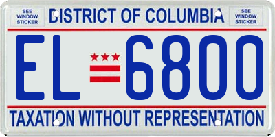 DC license plate EL6800