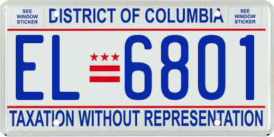 DC license plate EL6801