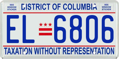 DC license plate EL6806