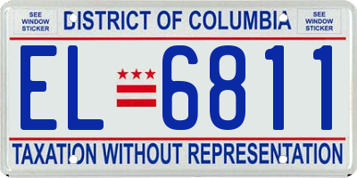 DC license plate EL6811