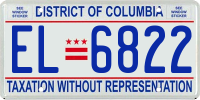 DC license plate EL6822