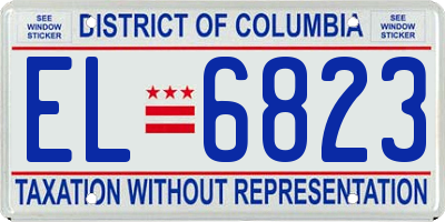 DC license plate EL6823
